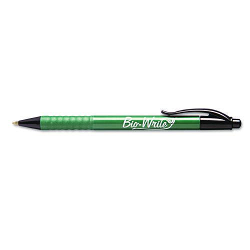 AbilityOne 7520015789305, SKILCRAFT Bio-Write Ballpoint Pen, Retractable, Medium 1 mm, Black Ink, Green Barrel, Dozen