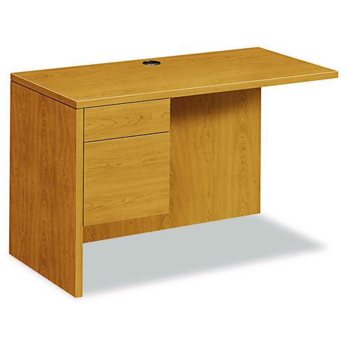 HON 10500 Series L Workstation Return, 3/4 Height Left Ped, 48w x 24d x 29.5h, Harvest