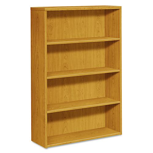 HON 10500 Series Laminate Bookcase, Four-Shelf, 36w x 13.13d x 57.13h, Harvest