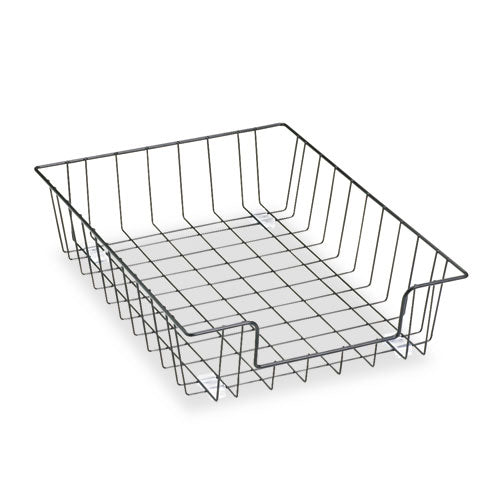 Fellowes Wire Desk Tray Organizer, 1 Section, Letter Size Files, 10" x 14.13" x 3", Black