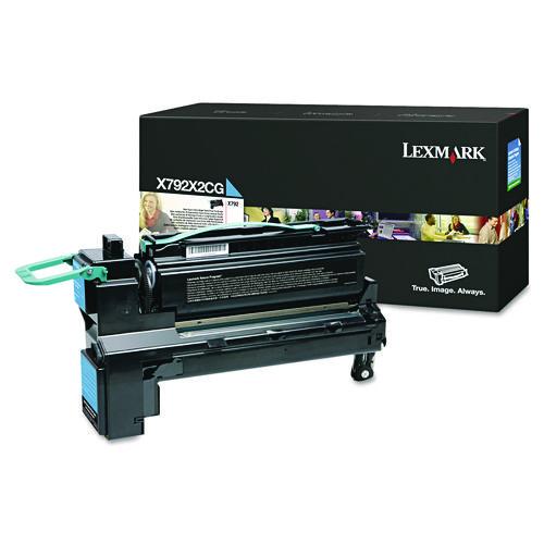 Lexmark X792X2CG Extra High-Yield Toner, 20,000 Page-Yield, Cyan