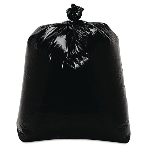 Trinity Plastics Low-Density Can Liners, 16 gal, 0.7 mil, 24" x 32", Black, Flat Pack, 500/Carton