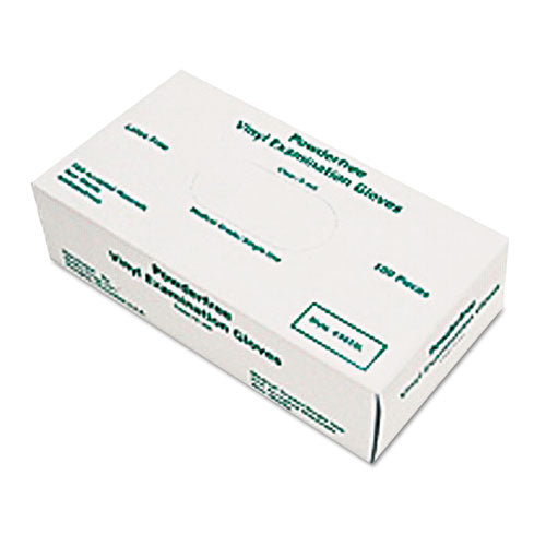 MCR Safety Disposable Vinyl Gloves, Powder-Free, Large, 5 mil Thick, White, 100/Box