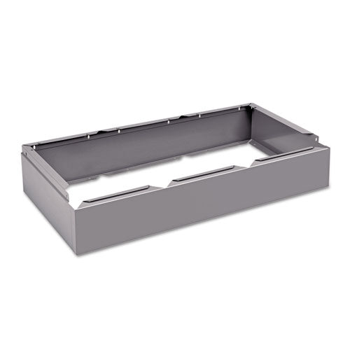 Tennsco Three Wide Closed Locker Base, 36w x 18d x 6h, Medium Gray