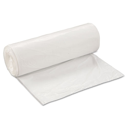 Inteplast Group Low-Density Commercial Can Liners, 60 gal, 0.7 mil, 38" x 58", White, Interleaved Roll, 25 Bags/Roll, 4 Rolls/Carton