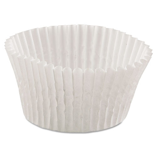 Hoffmaster Fluted Bake Cups, 4.5" Diameter x 1.25" h, White, Paper, 500/Pack, 20 Packs/Carton