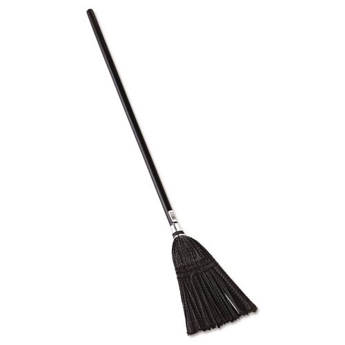 Rubbermaid Commercial Lobby Pro Synthetic-Fill Broom, Synthetic Bristles, 37.5" Overall Length, Black