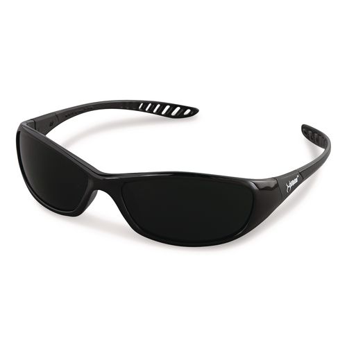 KleenGuard Hellraiser Safety Glasses, Black Full Frame, Green Shade 5 VLT Dual Lens