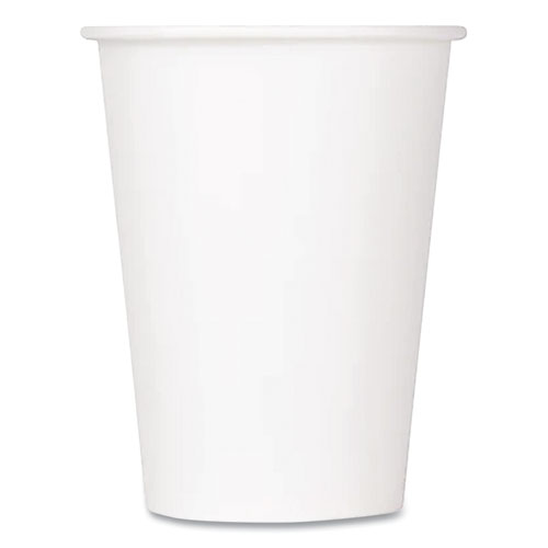 Karat Double Poly Paper Cold Cups, 12 oz, White, 1,000/Carton