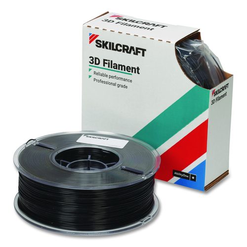 AbilityOne 7045017057355, SKILCRAFT 3D Printer Nylon Filament, 1 kg Spool, 2.85 mm, Black