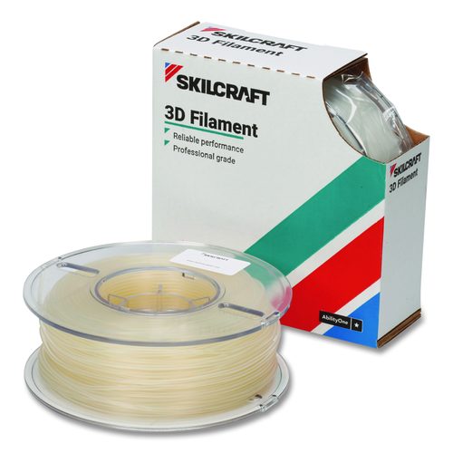 AbilityOne 7045017057358, SKILCRAFT 3D Printer Water Soluble Support Filament, 750 g Spool, 2.85 mm, Natural