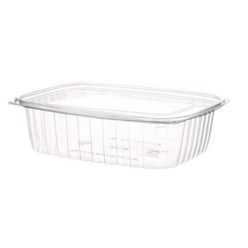 Eco-Products Renewable and Compostable Rectangular Deli Containers, 48 oz, 8 x 6 x 2, Clear, Plastic, 50/Pack, 4 Packs/Carton