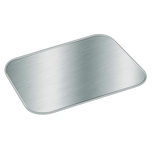 HFA Laminated Board Lid, 5.5 x 4.5, Silver/White, Aluminum, 1,000/Carton
