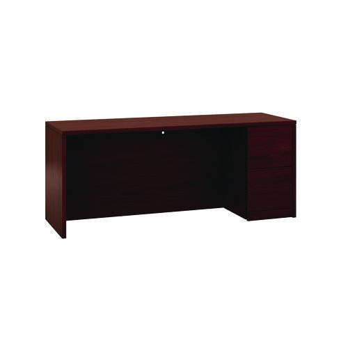 HON 10500 Series Full-Height Right Pedestal Credenza, 72w x 24d x 29.5h, Mahogany