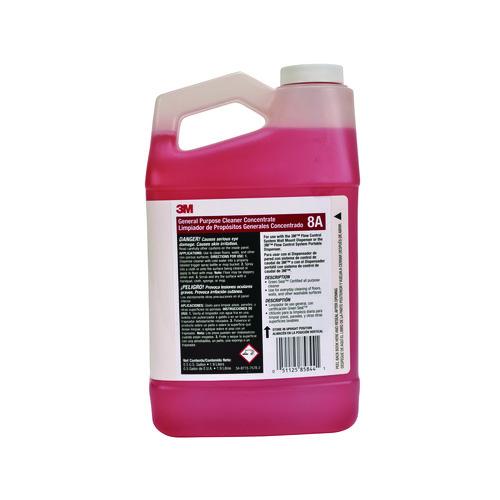 3M General Purpose Cleaner Concentrate, Clean Scent, 0.5 gal Bottle, 4/Carton