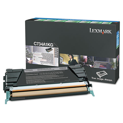 Lexmark X746H1KG Return Program High-Yield Toner, 12,000 Page-Yield, Black