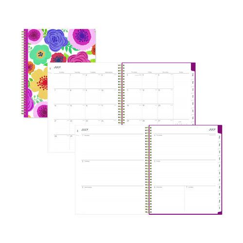 Blue Sky Mahalo Academic Year Create-Your-Own Cover Weekly/Monthly Planner, Floral Artwork, 11 x 8.5, 12-Month (July-June): 2025-2026