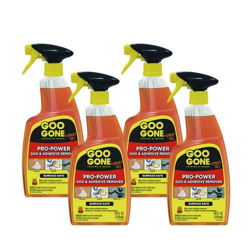 Goo Gone Pro-Power Cleaner, Citrus Scent, 24 oz Spray Bottle, 4/Carton