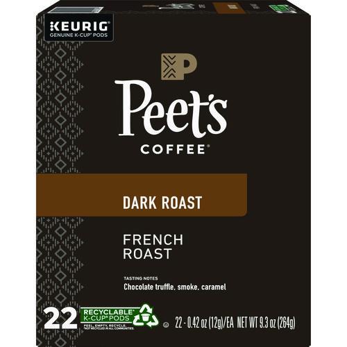 Peet's Coffee & Tea French Roast Coffee K-Cups, 22/Box