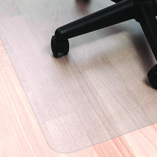 Floortex Ecotex Marlon BioPlus Rectangular Polycarbonate Chair Mat for Hard Floors, Rectangular, 45" x 53", Clear
