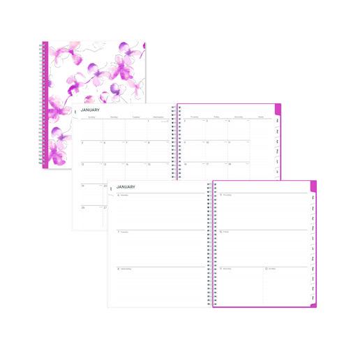 Blue Sky Breast Cancer Awareness Create-Your-Own Cover Weekly/Monthly Planner, Orchids Artwork, 11 x 8.5, 12-Month (Jan to Dec): 2026