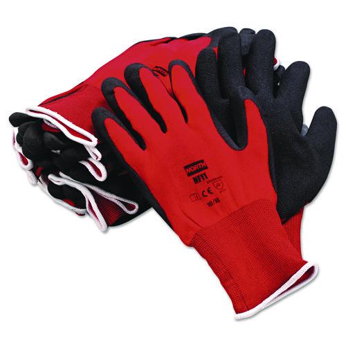 North Safety NorthFlex Red Foamed PVC Gloves, EN388: 4131, 10" Long, X-Large (Size 10), Red/Black, 12 Pairs