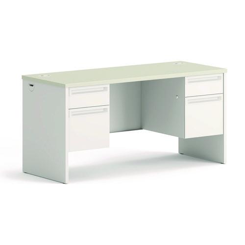 HON 38000 Series Kneespace Credenza, 60w x 24d x 29.5h, Silver Mesh/Light Gray