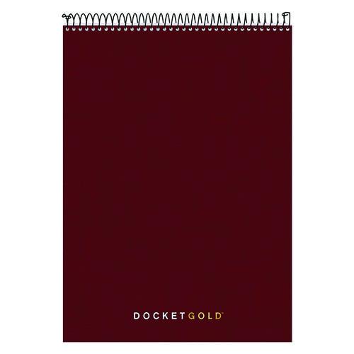 TOPS Docket Gold Planner Pad, Black Cover, Project-Management Format and Medium/College Rule, (70) White 8.5 x 11 Sheets