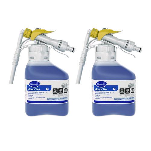 Diversey Glance NA Glass and Multi-Surface Cleaner, Unscented, 1.5 L, 2/Carton