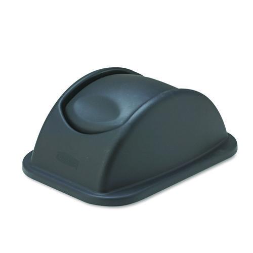 Rubbermaid Commercial Rectangular Free-Swinging Plastic Lid, Black