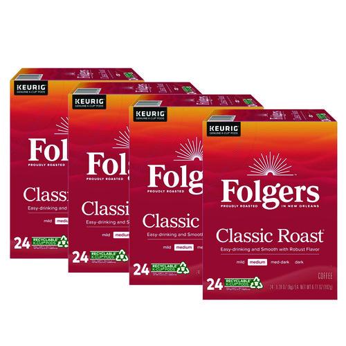 Folgers Gourmet Selections Classic Roast Coffee K-Cups, 96/Carton