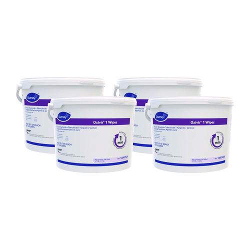 Diversey Oxivir 1 Wipes, 1-Ply, 11 x 12, 160/Canister, 4 Canisters/Carton