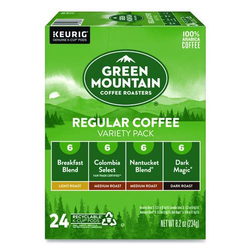 Green Mountain Coffee Regular Variety Pack Coffee K-Cups, Assorted Flavors, 24/Box