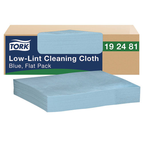 Tork Low-Lint Cleaning Cloth, 1-Ply, 12 x 12, Blue, 250 Sheets/Carton
