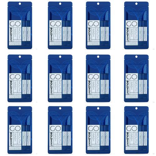 Go Mouthwash Individual Mouthwash Packets, Bold Mint Flavor, 0.37 Packet, 5/Pack, 12 Packs/Box