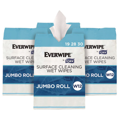 Tork Surface Cleaning Wet Wipe, 1-Ply, 6 x 6, Lemon, White, 900 Sheets, 4/Carton