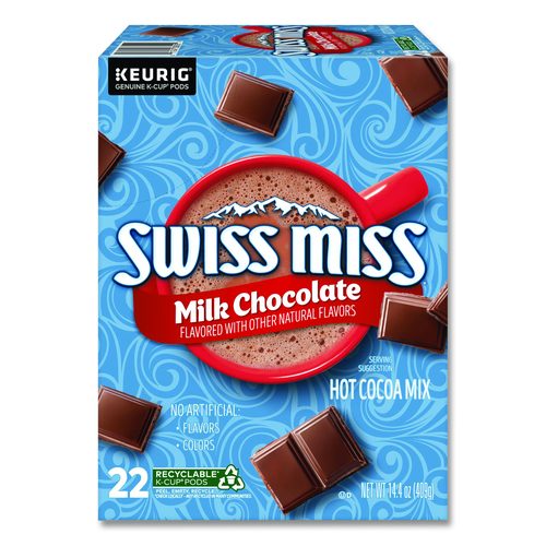 Swiss Miss Milk Chocolate Hot Cocoa K-Cups, 22 Pods/Box