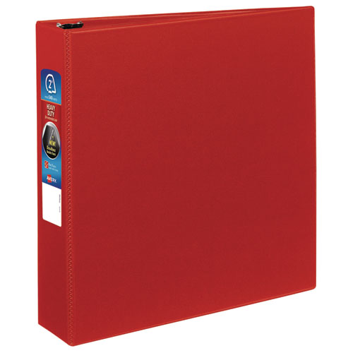 Avery Heavy-Duty Non-View Binder with DuraHinge and One Touch EZD Rings, 3 Rings, 2" Capacity, 11 x 8.5, Red