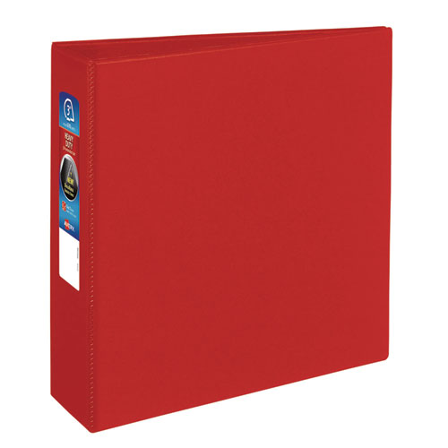 Avery Heavy-Duty Non-View Binder with DuraHinge and Locking One Touch EZD Rings, 3 Rings, 3" Capacity, 11 x 8.5, Red