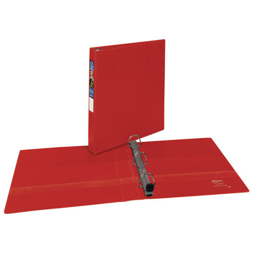 Avery Heavy-Duty Non-View Binder with DuraHinge and One Touch EZD Rings, 3 Rings, 1" Capacity, 11 x 8.5, Red
