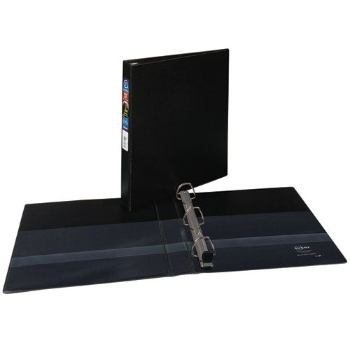 Avery Heavy-Duty Non-View Binder with DuraHinge and One Touch EZD Rings, 3 Rings, 1" Capacity, 11 x 8.5, Black