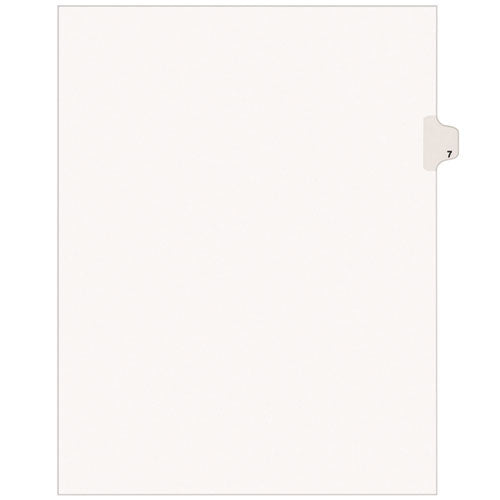 Avery Preprinted Legal Exhibit Side Tab Index Dividers, Avery Style, 10-Tab, 7, 11 x 8.5, White, 25/Pack