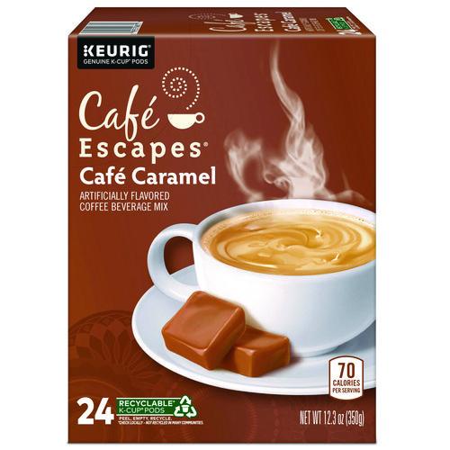 Café Escapes Cafe Caramel K-Cups, 24/Box
