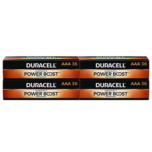 Duracell POWER BOOST Coppertop Alkaline AAA Batteries, 36/Pack, 4 Packs/Carton