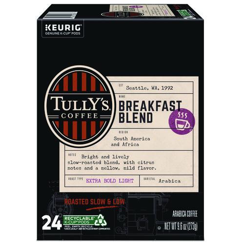 Tully's Coffee Breakfast Blend Coffee K-Cups, 24/Box