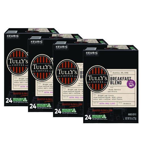 Tully's Coffee Breakfast Blend Coffee K-Cups, 96/Carton