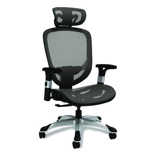 Alera Minerva Ergonomic Mesh Swivel Task Chair, Supports Up to 275lb, 17.24 to 20.98 Seat Height, Gray Seat/Back, Silver Base