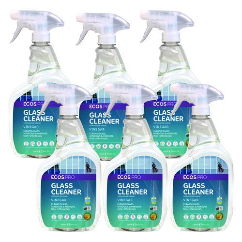 ECOS PRO Glass Cleaner, 32 oz Spray Bottle, 6/Carton