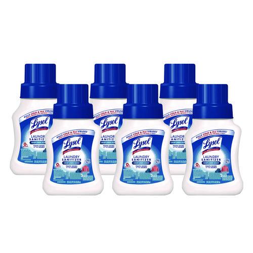 LYSOL Brand Laundry Sanitizer, Crisp Linen Scent, 21 oz Bottle, 6/Carton