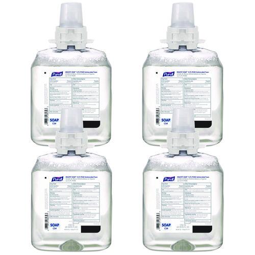 PURELL Healthcare HEALTHY SOAP 0.5% PCMX Antimicrobial Foam Refill, For CS4 Dispensers, Fragrance-Free, 1,250 mL, 4/Carton
